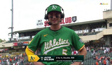 Athletics rookie Jacob Wilson reflects on overtaking MLB hits lead – NBC Sports Bay Area & California