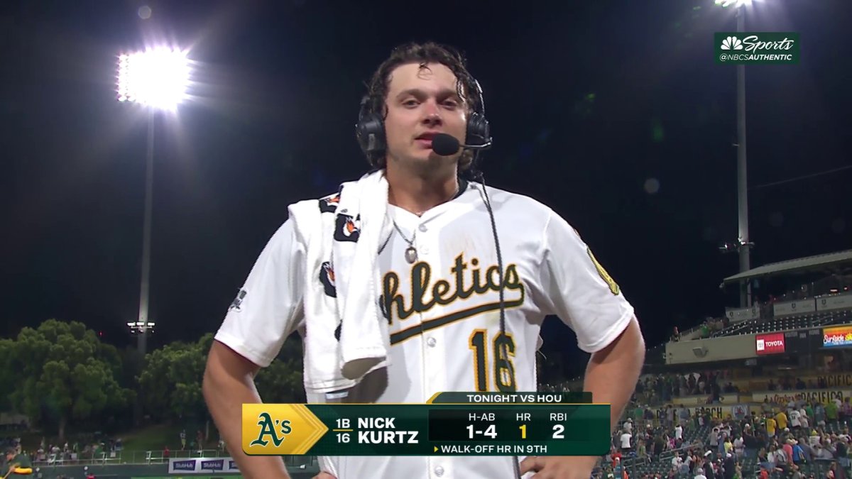 Athletics’ Nick Kurtz speechless after ‘unbelievable’ walk-off homer – NBC Sports Bay Area & California