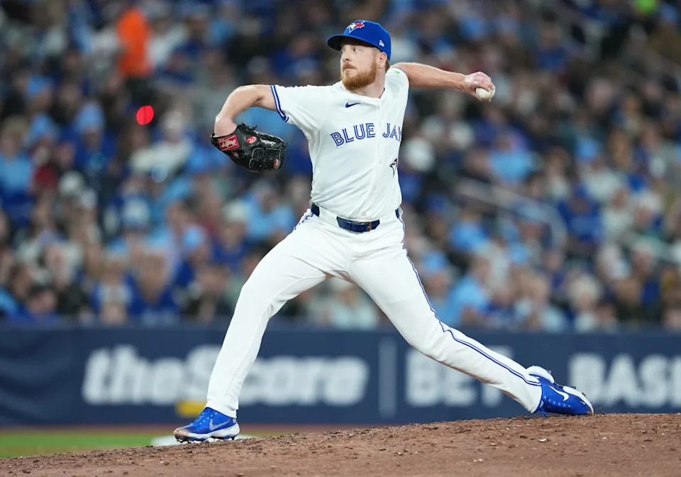 Richard Lovelady of the Toronto Blue Jays© Nick Turchiaro-Imagn Images