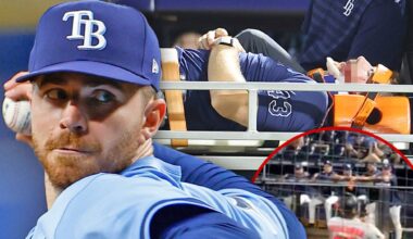 Tampa Bays Rays Pitcher Hunter Bigge Hit In Face By 105 MPH Foul Ball