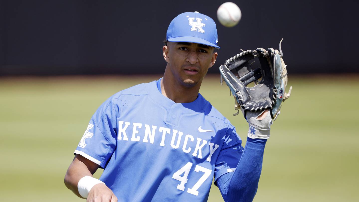 Kentucky's Ryan Ritter during an NCAA college baseball game on Saturday, April 16, 2022 in Columbia, Mo.