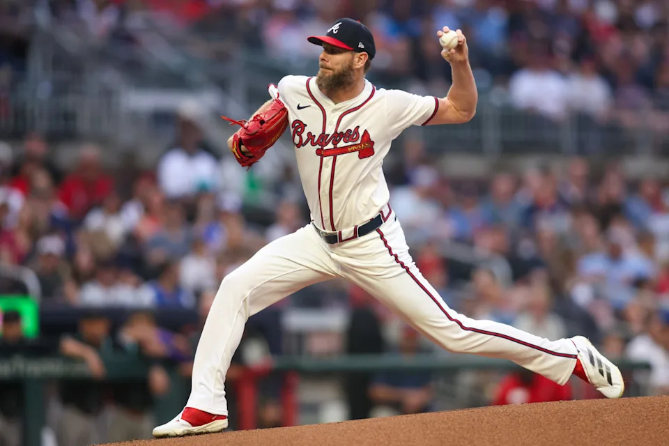 Atlanta Braves starting pitcher Chris Sale (51) throws against the Arizona Diamondbacks in the first inning at Truist Park.Brett Davis-Imagn Images