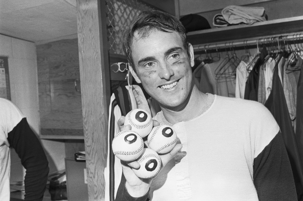 Nolan Ryan Smiling In Locker Room