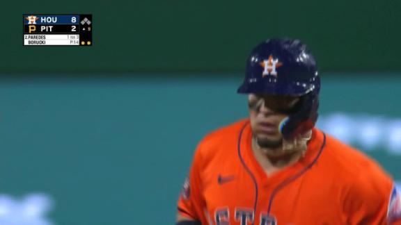 Valdez pushes personal winning streak to 5 as Astros top Pirates 8-2 after long delay