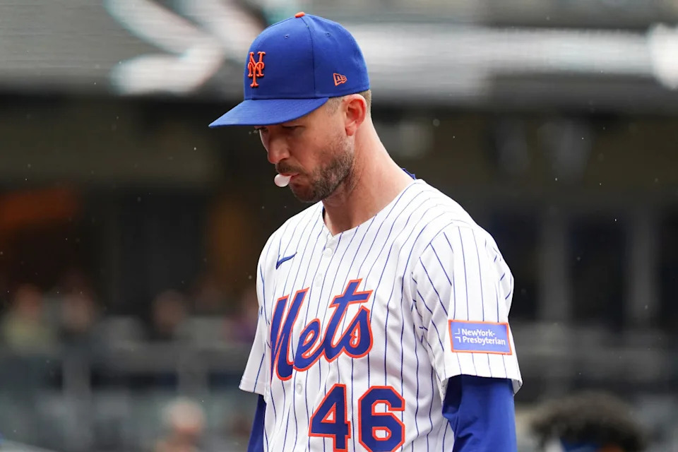 New York Mets pitcher Griffin Canning (46).Lucas Boland-Imagn Images