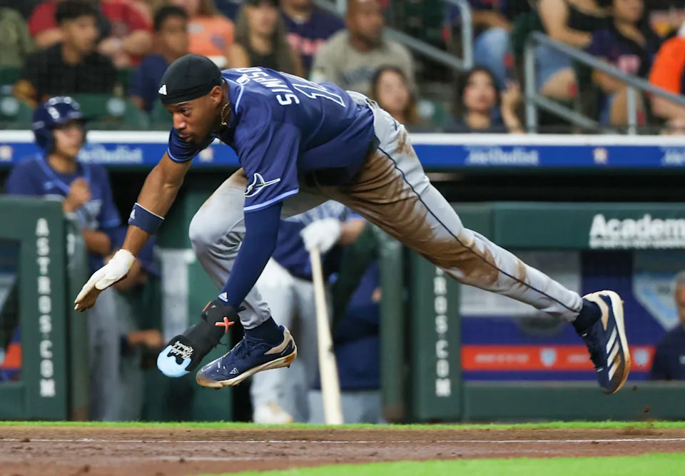 Tampa Bay Rays outfielder Chandler Simpson (14)Thomas Shea-Imagn Images