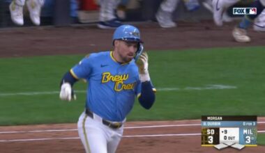 Caleb Durbin hits a walk-off homer to give the Brewers 4-3 victory over the Padres