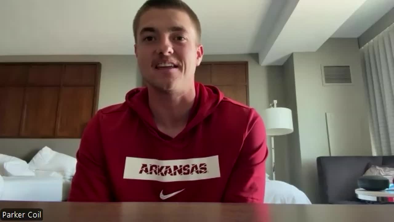 Edmond native Parker Coil soaks in College World Series dream with Arkansas Razorbacks