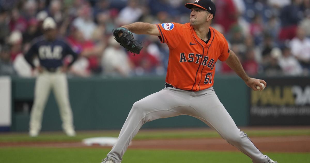Peña extends hitting streak to 12 games, Gordon gets first win in majors as Astros beat Guardians, 4-2 | Sports