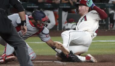 Nationals catcher Keibert Ruiz leaves game after getting hit on head by teammate's foul ball | MLB