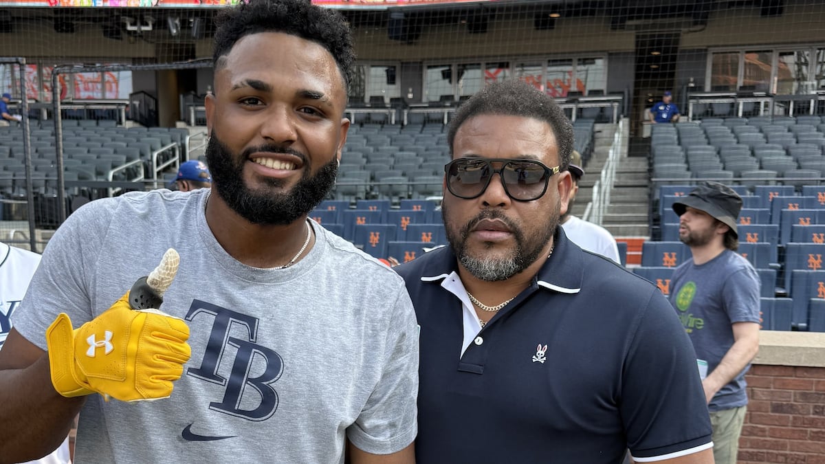 Junior Caminero enjoys having his dad along, especially on Father’s Day