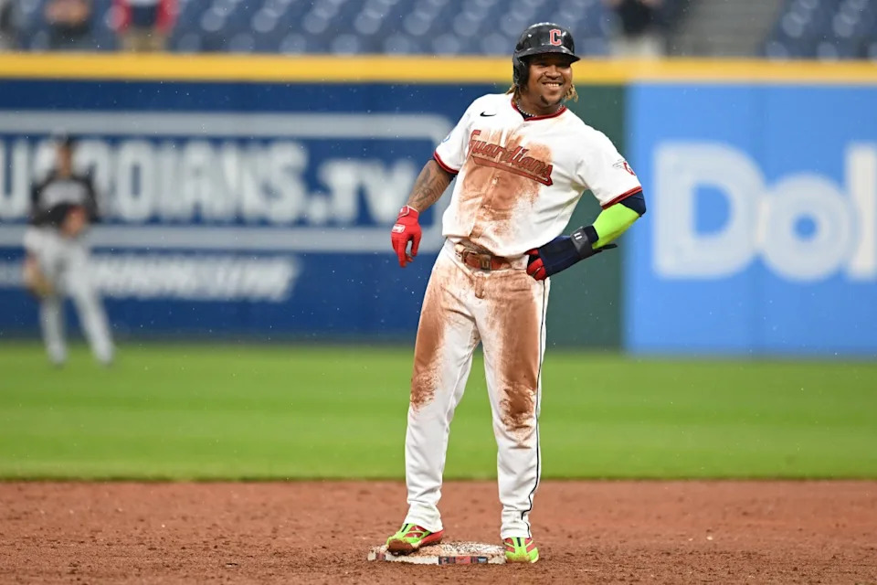 Cleveland Guardian third baseman Jose Ramirez (11)Ken Blaze-Imagn Images