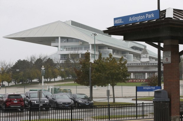 The former Arlington International Racecourse is shown behind the Arlington...