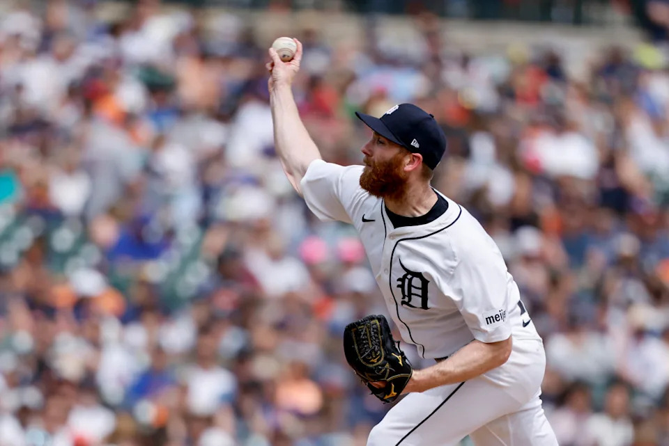 John Brebbia pitches on June 7 at Comerica Park in Detroit. © Rick Osentoski-Imagn Images