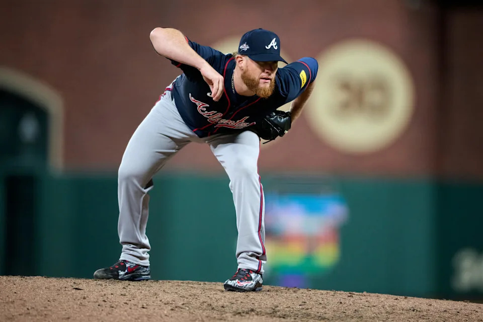 Former Atlanta Braves pitcher Craig Kimbrel (46).Robert Edwards-Imagn Images