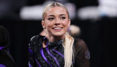 Tigers' mascot Paws makes play for Livvy Dunne. It didn't go so well