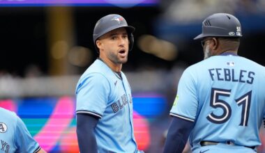 George Springer caught jumping on third base, tagged out vs. A's
