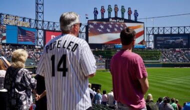 Pope Leo delivers his pitch at White Sox park in Chicago