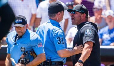 Coastal Carolina's Kevin Schnall blasts College World Series ejection