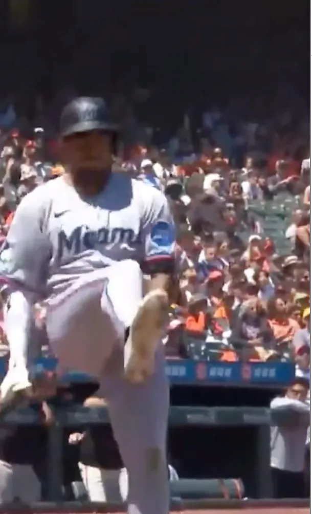 Dane Myers breaks his bat over his knee. Instagram, @NYPostSports