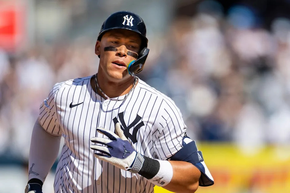 Aaron Judge of the Yankees rounds the bases on his two-run homer in the seventh inning against the Athletics at Yankee Stadium, Sunday, June 29, 2025, in Bronx, NY. Corey Sipkin for the NY POST