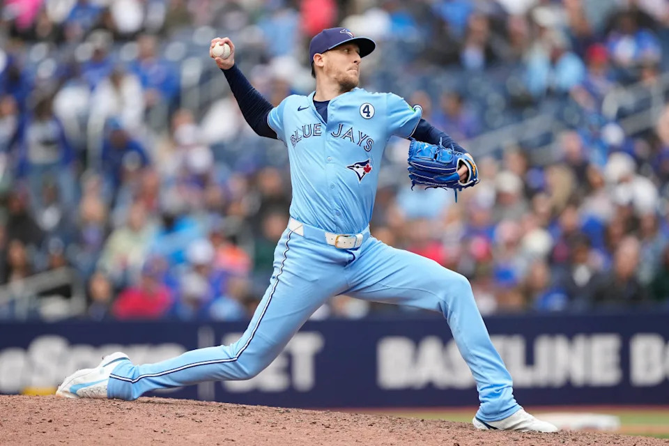 Toronto Blue Jays pitcher Jeff Hoffman (23).John E. Sokolowski-Imagn Images