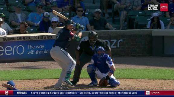 Happ homers twice as the Cubs hold off Raleigh and the Mariners for a 10-7 win