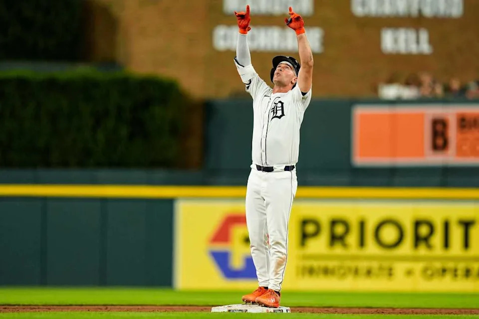 Detroit Tigers designated hitter Kerry Carpenter (30). Junfu Han / USA TODAY NETWORK via Imagn Images