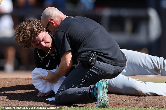 Despite the incident, Weathers was still able to pitch - and he lasted three innings of the game