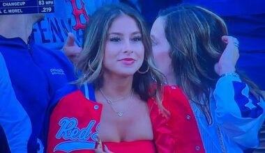 The cameraman on NESN zoomed in on Lia Anthony as she watcher her brother Roman play