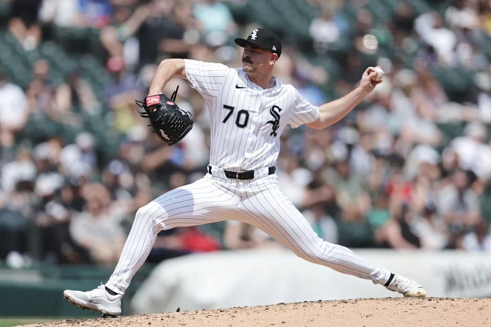 Tyler Alexander of the Chicago White Sox pitches during the fourth inning against the Kansas City Royals at Rate Field on June 8, 2025 in Chicago, Illinois.