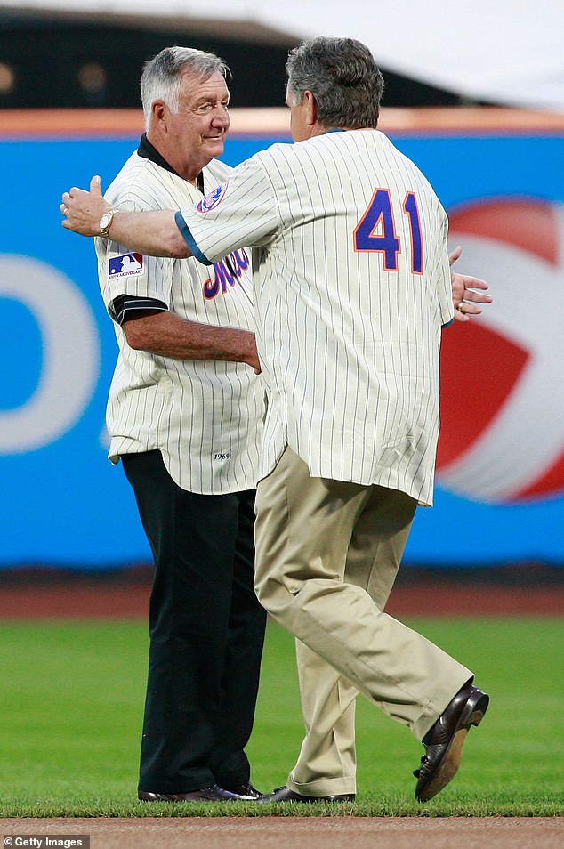 New York Mets hero Ron Taylor (left) passed away on Monday at 87. Pictured is Tom Seaver
