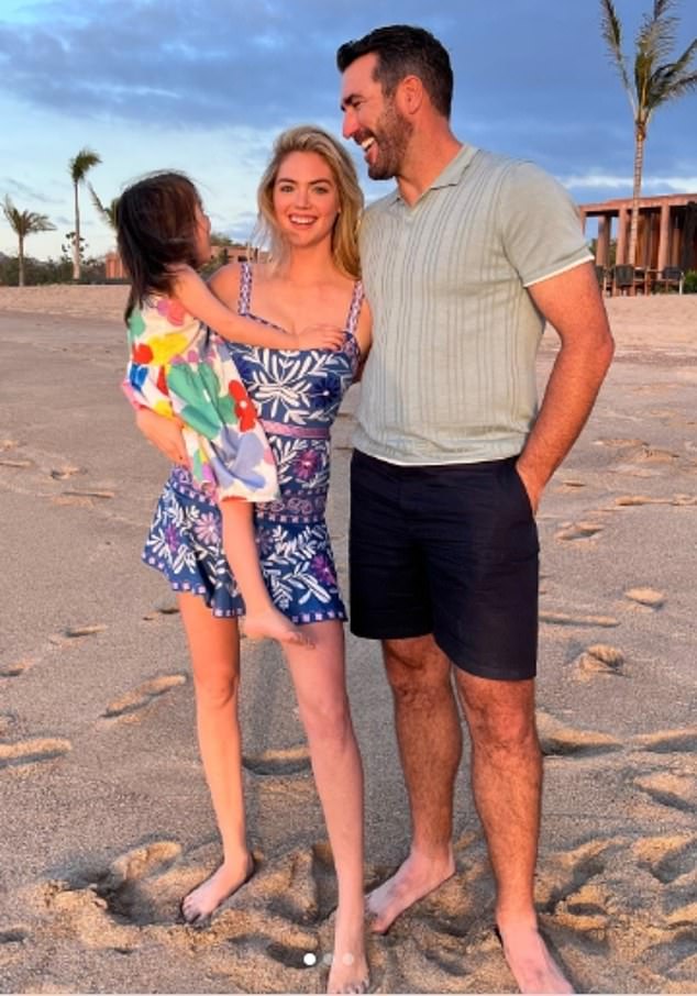 The pitcher and supermodel welcomed their first child, Genevieve in November 2018
