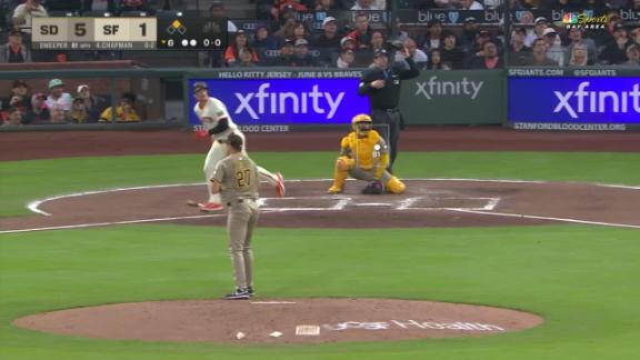 Ramos hits tying double in seventh then Lee follows with sacrifice fly, Giants beat Padres 6-5