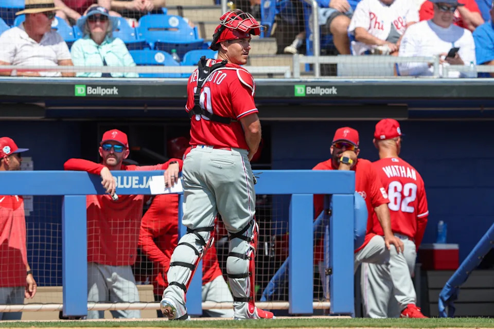 Philadelphia Phillies catcher J.T. Realmuto (10).Nathan Ray Seebeck-Imagn Images
