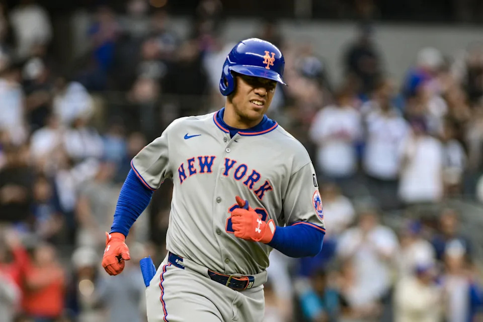 New York Mets outfielder Juan Soto (22)Credit&colon; John Jones-Imagn Images