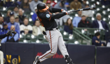 Orioles scratch catcher Adley Rutschman against Yankees because of left abdominal tightness