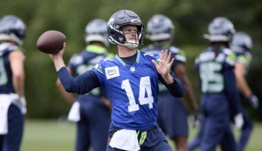 Why the Seahawks don’t have a QB competition, as Jalen Milroe learns behind Sam Darnold