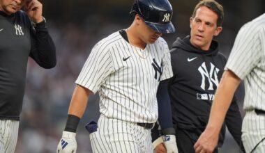 Yankees' Anthony Volpe exits game vs. Red Sox after hit-by-pitch