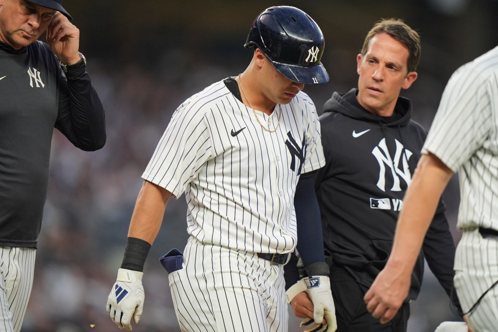 Yankees' Anthony Volpe exits game vs. Red Sox after hit-by-pitch