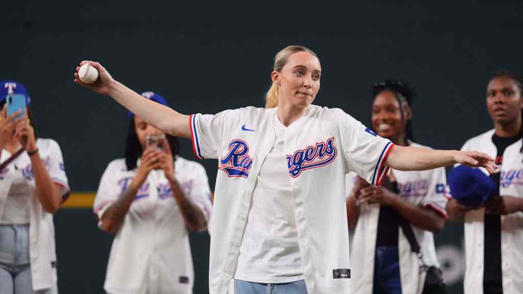 Paige Bueckers throws out first pitch at Texas Rangers game ahead of return to CT – Saratogian