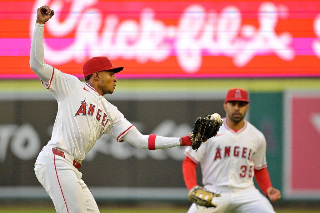 Angels rookie Christian Moore turning heads with his defense – Orange County Register