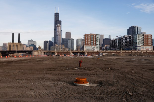 The 78 mega development along the Chicago River in the...