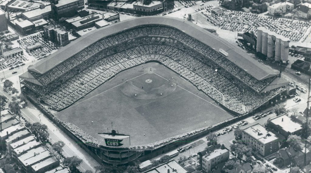 National League's first 'twilight' game at Wrigley Field