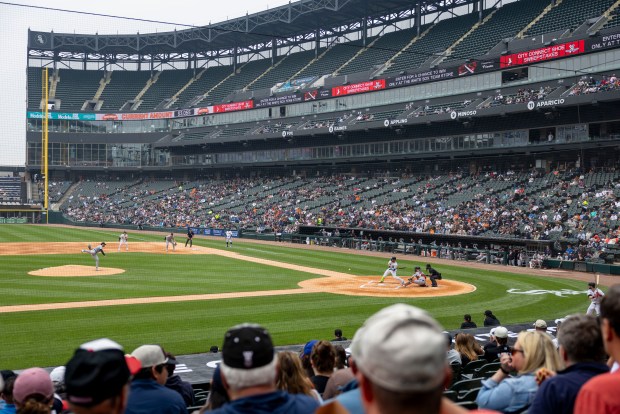 Fans watch as the White Sox and Tigers play on June 5, 2025, at Rate Field. (Brian Cassella/Chicago Tribune)