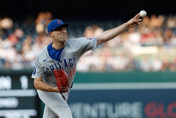 Cubs starter Matthew Boyd delivers against the Nationals during the third inning on June 4, 2025, in Washington. (Terrance Williams/AP)