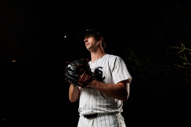 Chicago White Sox non-roster invitee pitcher Grant Taylor poses for a portrait on photo day during spring training at Camelback Ranch Thursday Feb. 20, 2025, in Glendale, Ariz. (Armando L. Sanchez/Chicago Tribune)