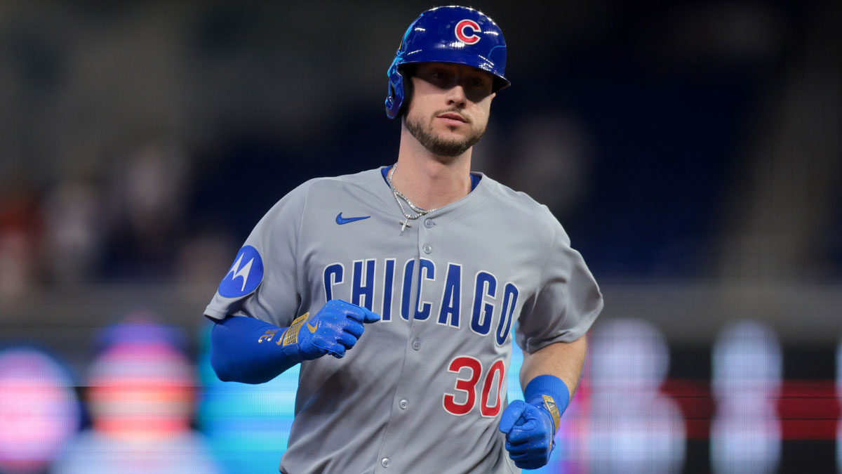 Chicago Cubs right fielder Kyle Tucker (30) circles the bases after hitting a solo home run against the Miami Marlins during the first inning at loanDepot Park.