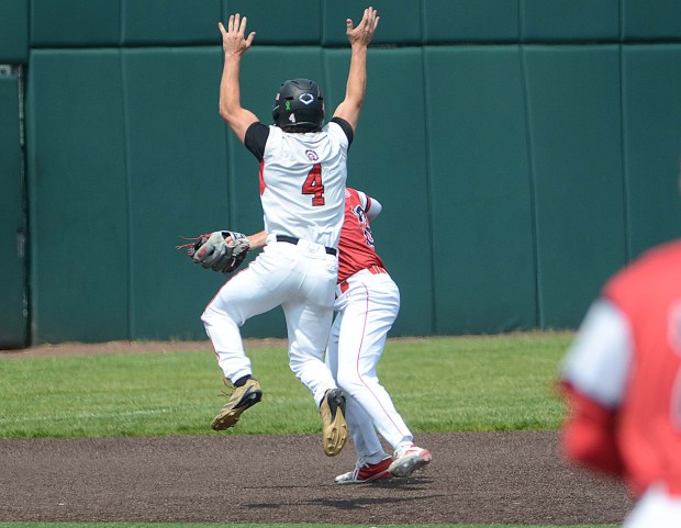 Nuge Willard was called for runner interference in the first inning as Coatesville fell to Neshaminy 3-1 in the quarter finals of state playoffs at Villanova Stadium Thursday. PETE BANNAN-MEDIANEWS GROUP