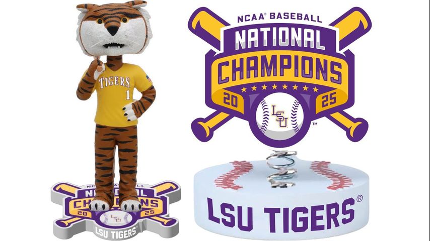 LSU baseball being commemorated with bobbleheads after eighth CWS title win